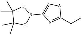 2-ethyl-4-(4,4,5,5-tetramethyl-1,3,2-dioxaborolan-2-yl)thiazole 구조식 이미지