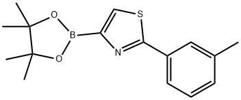 4-(4,4,5,5-tetramethyl-1,3,2-dioxaborolan-2-yl)-2-(m-tolyl)thiazole Structure