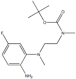 tert-Butyl [2-{(2-amino-5-
fluorophenyl)(methyl)amino}ethyl](methyl)carbamate Structure