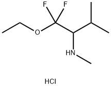 (1-ethoxy-1,1-difluoro-3-methylbutan-2-yl)(methyl)amine hydrochloride Structure