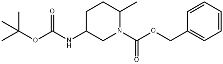 benzyl 5-((tert-butoxycarbonyl)amino)-2-methylpiperidine-1-carboxylate 구조식 이미지