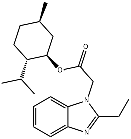 (1R,2S,5R)-2-isopropyl-5-methylcyclohexyl 2-(2-ethyl-1H-benzo[d]imidazol-1-yl)acetate Structure