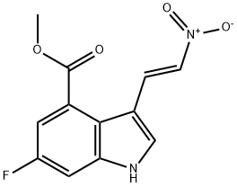 1H-Indole-4-carboxylic acid, 6-fluoro-3-[(1E)-2-nitroethenyl]-, methyl ester Structure