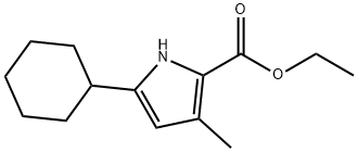 Ethyl 5-cyclohexyl-3-methyl-1H-pyrrole-2-carboxylate 구조식 이미지