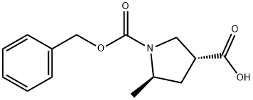 1,3-Pyrrolidinedicarboxylic acid, 5-methyl-, 1-(phenylmethyl) ester, (3R,5R)- 구조식 이미지