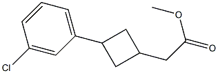 methyl 2-(3-(3-chlorophenyl)cyclobutyl)acetate Structure