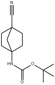 Carbamic acid,N-(4-cyanobicyclo[2.2.1]hept-1-yl)-, 1,1-dimethylethyl ester Structure