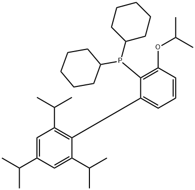 Phosphine, dicyclohexyl[3-(1-methylethoxy)-2',4',6'-tris(1-methylethyl)[1,1'-biphenyl]-2-yl]- Structure