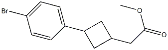 methyl 2-(3-(4-bromophenyl)cyclobutyl)acetate Structure