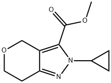 Pyrano[4,3-c]pyrazole-3-carboxylic acid, 2-
cyclopropyl-2,4,6,7-tetrahydro-, methyl ester 구조식 이미지