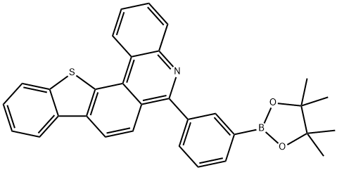 6-(3-(4,4,5,5-tetramethyl-1,3,2-dioxaborolan-2-yl)phenyl)benzo[4,5]thieno[3,2-k]phenanthridine 구조식 이미지
