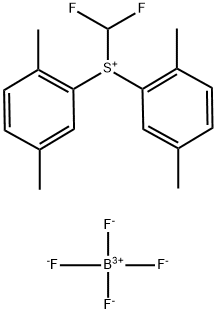 (Difluoromethyl)bis(2,5-dimethylphenyl)sulfonium Tetrafluoroborate Structure