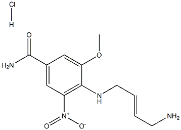 (E)-4-((4-aminobut-2-en-1-yl)amino)-3-methoxy-5-nitrobenzamide hydrochloride Structure