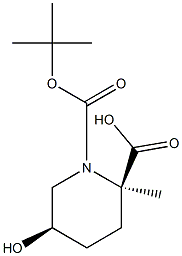 1-(tert-butyl) 2-methyl (2R,5R)-5-hydroxypiperidine-1,2-dicarboxylate Structure