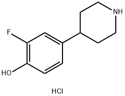 2-fluoro-4-(piperidin-4-yl)phenol hydrochloride 구조식 이미지