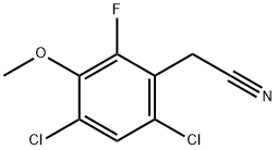 4,6-Dichloro-2-fluoro-3-methoxyphenylacetonitrile 구조식 이미지