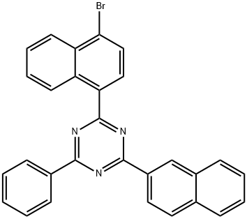 1,3,5-Triazine, 2-(4-bromo-1-naphthalenyl)-4-(2-naphthalenyl)-6-phenyl- Structure