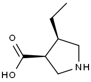 (3S,4R)-4-ethylpyrrolidine-3-carboxylic acid Structure