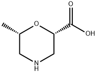 (2S,6S)-6-methylmorpholine-2-carboxylic acid Structure