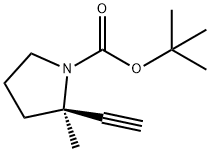 tert-butyl (R)-2-ethynyl-2-methylpyrrolidine-1-carboxylate 구조식 이미지