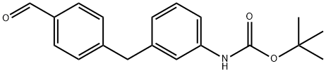 Carbamic acid, N-[3-[(4-formylphenyl)methyl]phenyl]-, 1,1-dimethylethyl ester 구조식 이미지