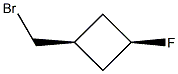 cis-1-(bromomethyl)-3-fluorocyclobutane Structure