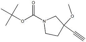 tert-butyl 3-ethynyl-3-methoxypyrrolidine-1-carboxylate Structure