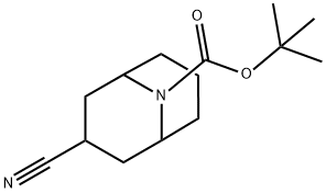 tert-butyl 3-cyano-9-azabicyclo[3.3.1]nonane-9-carboxylate Structure