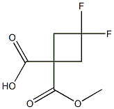 3,3-difluoro-1-(methoxycarbonyl)cyclobutane-1-carboxylic acid Structure