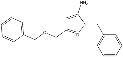 1-Benzyl-3-((benzyloxy)methyl)-1H-pyrazol-5-amine Structure