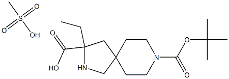 8-Tert-Butyl3-Ethyl2,8-Diazaspiro[4.5]Decane-3,8-Dicarboxylate Mesylate* 구조식 이미지