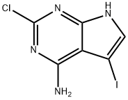 2-chloro-5-iodo-7H-pyrrolo[2,3-d]pyrimidin-4-amine* Structure
