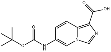 6-((tert-butoxycarbonyl)amino)imidazo[1,5-a]pyridine-1-carboxylicacid* Structure