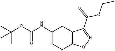 ethyl 5-((tert-butoxycarbonyl)amino)-4,5,6,7-tetrahydrobenzo[d]isoxazole-3-carboxylate* Structure