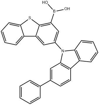 Boronic acid, B-[2-(2-phenyl-9H-carbazol-9-yl)-4-dibenzothienyl]- Structure