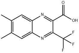 6,7-Dimethyl-3-trifluoromethylquinoxaline-2-carboxylic acid Structure