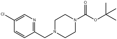 tert-butyl4-((5-chloropyridin-2-yl)methyl)piperazine-1-carboxylate* 구조식 이미지