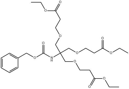 Benzyl N-[tris[2-(ethoxycarbonyl)ethoxymethyl]methyl]carbamate 구조식 이미지