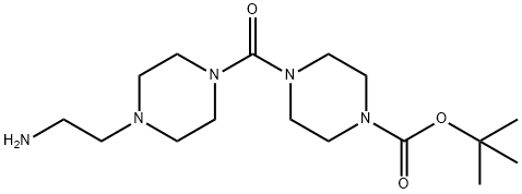 tert-butyl 4-(4-(2-aminoethyl)piperazine-1-carbonyl)piperazine-1-carboxylate Structure