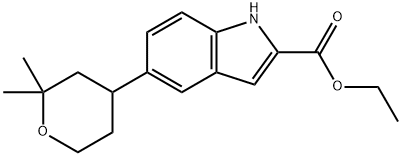 Ethyl 5-(2,2-dimethyltetrahydro-2H-pyran-4-yl)-1H-indole-2-carboxylate Structure