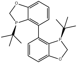 (3R,3'R)-3,3'-Bis(tert-butyl)-2,2',3,3'-tetrahydro-4,4'-bi-1,3-benzoxaphosphole 구조식 이미지