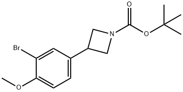 tert-butyl 3-(3-bromo-4-methoxyphenyl)azetidine-1-carboxylate 구조식 이미지