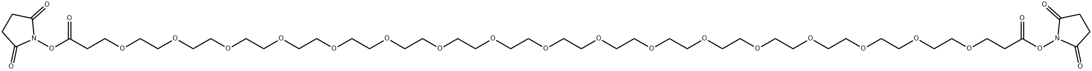 4,7,10,13,16,19,22,25,28,31,34,37,40,43,46,49,52-Heptadecaoxapentapentacontanedioic acid, 1,55-bis(2,5-dioxo-1-pyrrolidinyl) ester 구조식 이미지