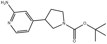 tert-butyl 3-(2-aminopyridin-4-yl)pyrrolidine-1-carboxylate 구조식 이미지