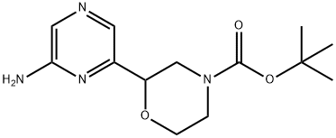 tert-butyl 2-(6-aminopyrazin-2-yl)morpholine-4-carboxylate Structure