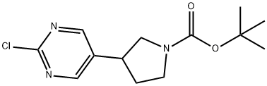 tert-butyl 3-(2-chloropyrimidin-5-yl)pyrrolidine-1-carboxylate Structure