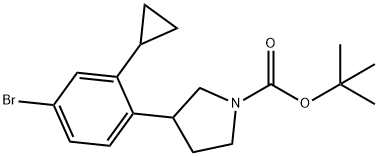 tert-butyl 3-(4-bromo-2-cyclopropylphenyl)pyrrolidine-1-carboxylate Structure