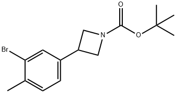 tert-butyl 3-(3-bromo-4-methylphenyl)azetidine-1-carboxylate 구조식 이미지