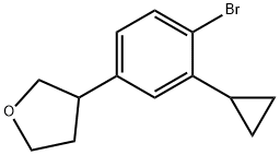 3-(4-bromo-3-cyclopropylphenyl)tetrahydrofuran 구조식 이미지