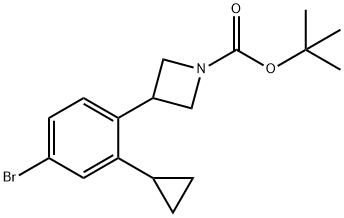 tert-butyl 3-(4-bromo-2-cyclopropylphenyl)azetidine-1-carboxylate 구조식 이미지